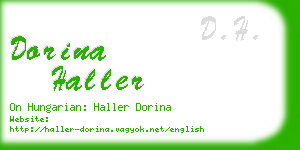 dorina haller business card